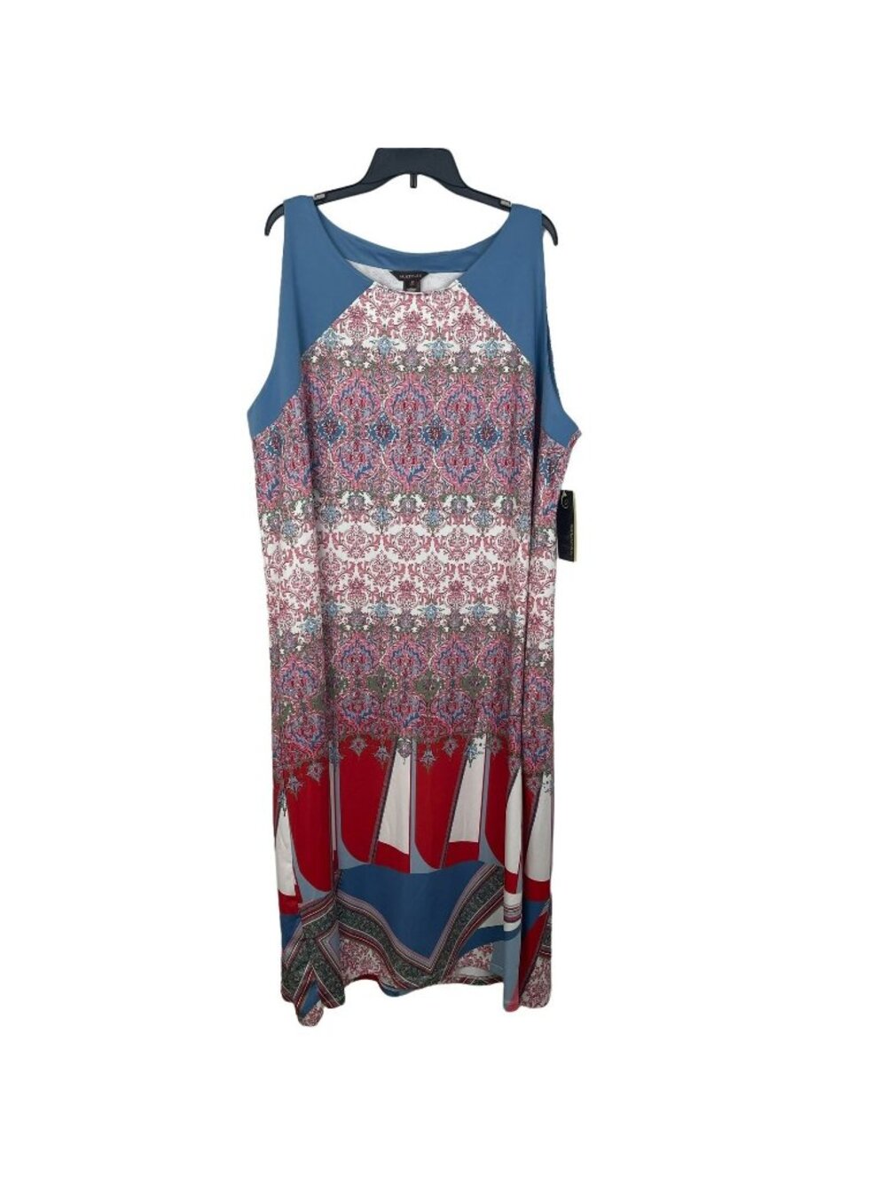 Multiples Sleeveless Women Boho Maxi With Paisley Print Summer Dress Size 3X